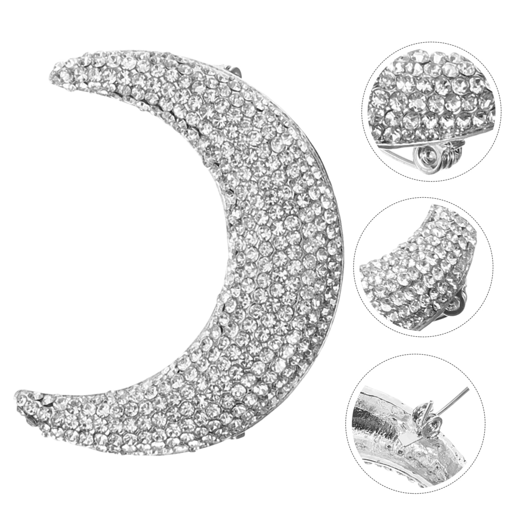 Holibanna broche de llena de diamantes bufandas para mujer broche de chaqueta de ropa insignia de ropa pasador de para la ropa pasador para mochilas aleación Silver