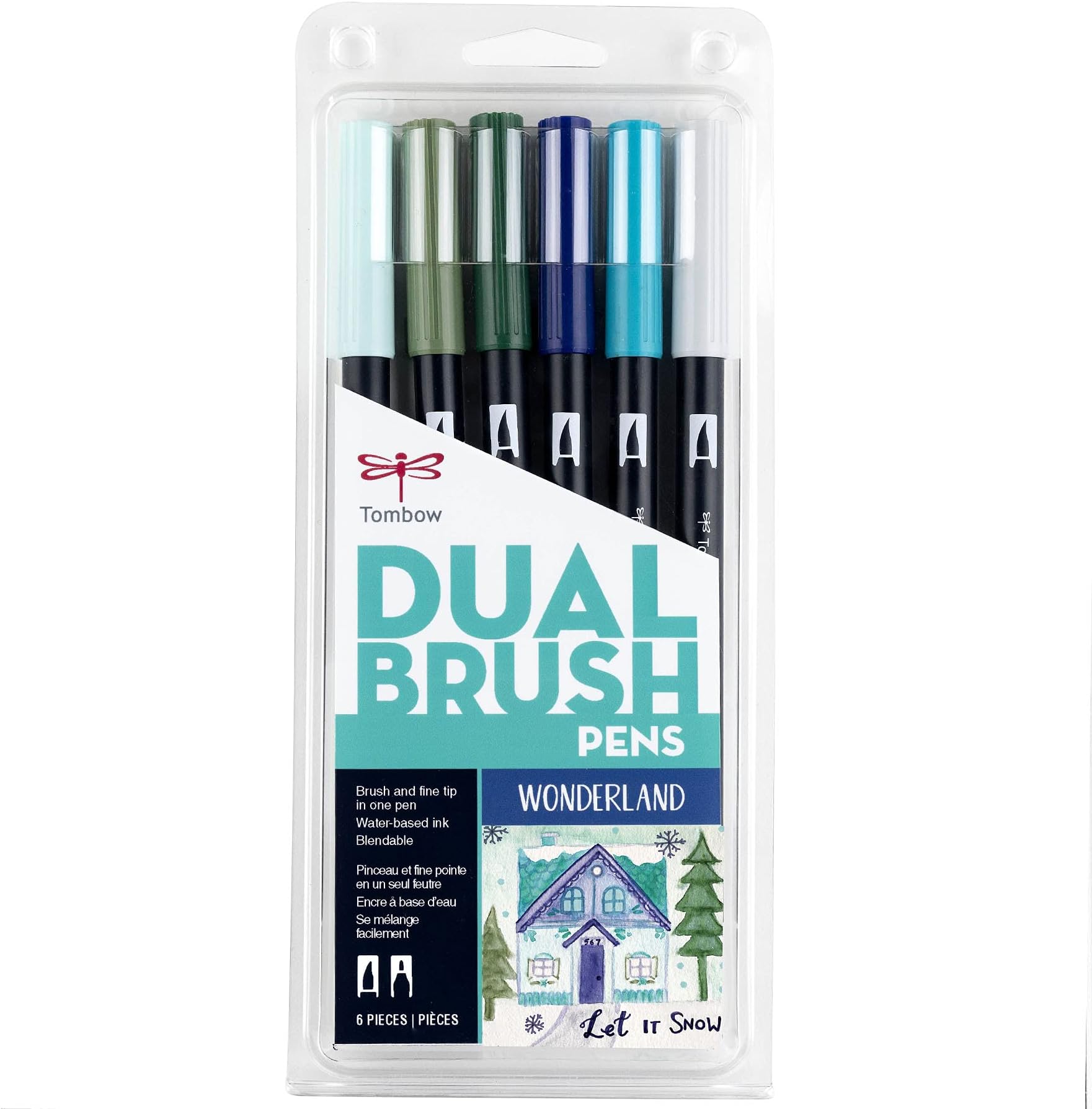 Tombow Wonderland 6-Pack Marker, Portrait 6 Piece