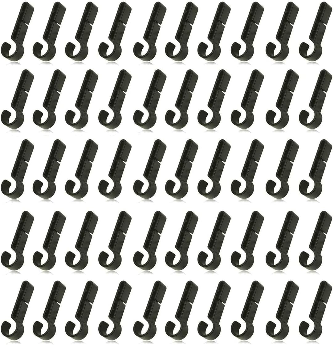 Hyamass 100Pcs Helmet Clips for Headlamp, Headlamp Hook Clip Hardhat Clips (100Pcs)