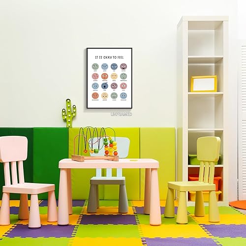 Miniatura 8 de Lienzo decorativo para pared, diseño bohemio de salud mental imprescindible para profesores, divertido póster de esquina social y emocional,