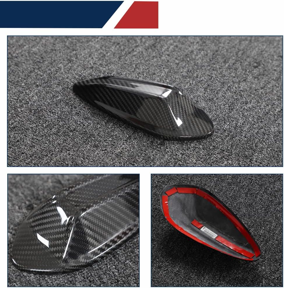G20 Dry Carbon Fiber Rear Roof Shark Fin Antenna Aerial Cover fits for BMW 3 Series G20 LCI 330i M Sport Sedan 4 Door 2023-2024 Shark Fin Cover