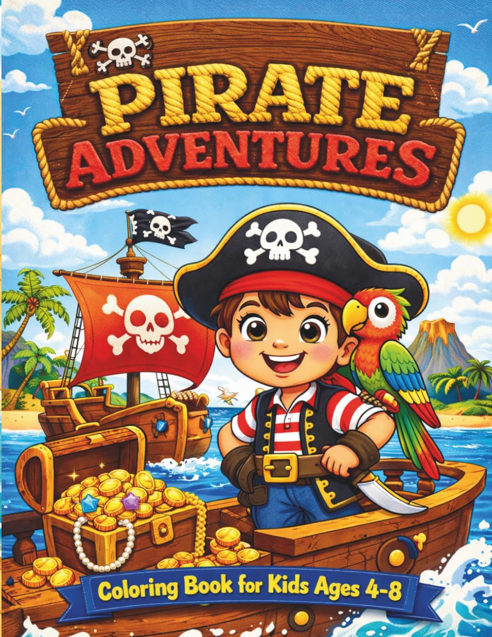 Pirate Adventures Coloring Book for Kids