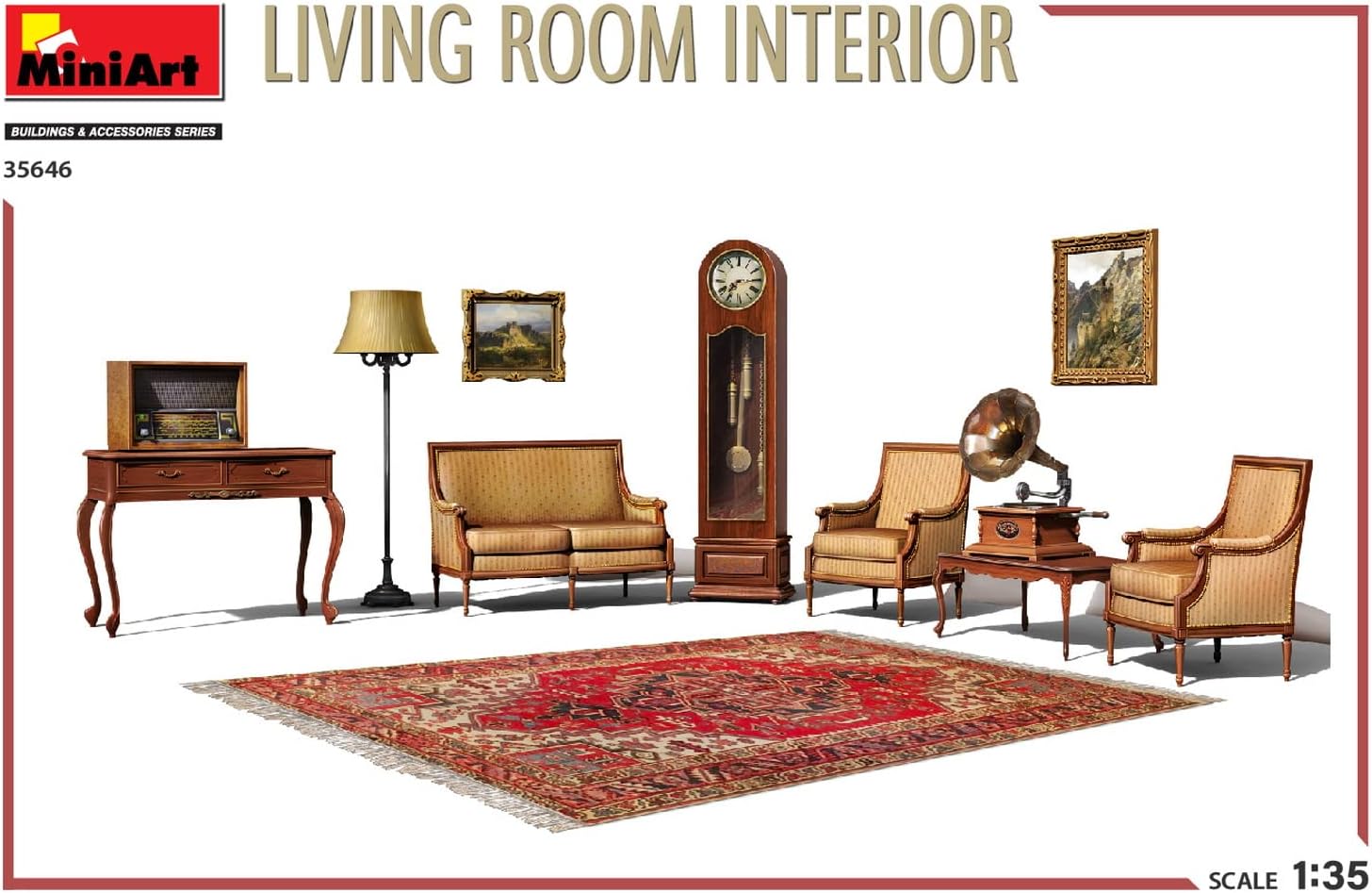 MiniArt Sprue Brothers 1:35 Living Room Interior, MIA35646