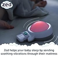 Vista 2 de Zed by Rockit - Ayuda para dormir para bebés ayuda a tu bebé a dormir, 6 modos de vibración y luz roja relajante, colócalo en cualquier colchón