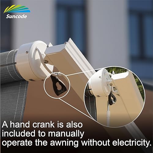 Miniatura 4 de Suncode Marco modular retráctil para autocaravana blanca motorizada y tela para caravana, 5 rueda, remolques de viaje, transportistas de juguetes y