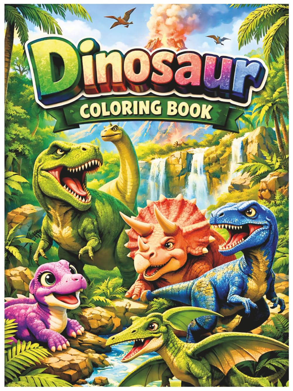 Dinosaur Coloring Book for Kids Ages 6–8: Fun, Easy & Educational Dino Coloring Pages