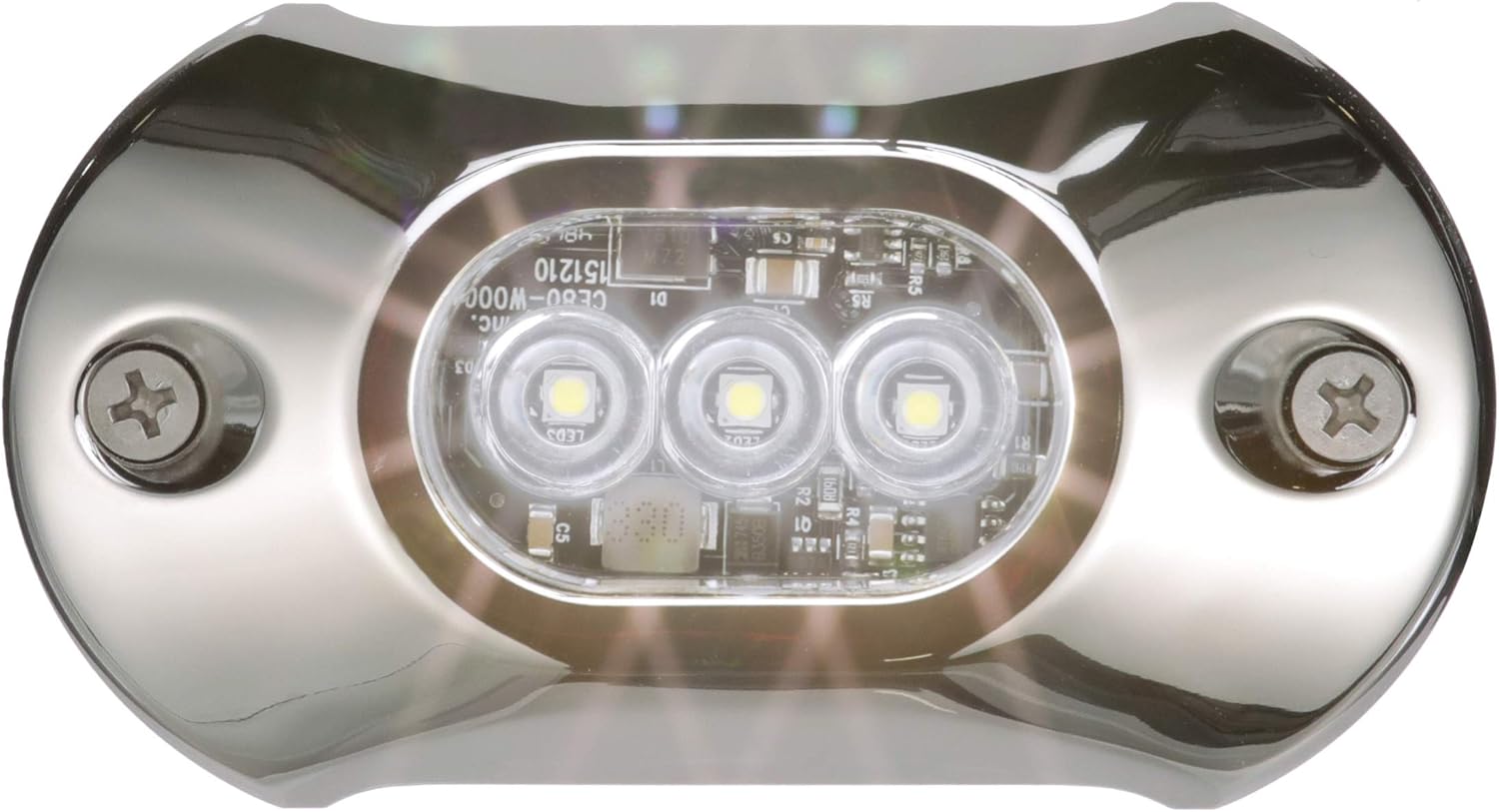 Attwood 65UW03W-7 Light Armor LED Underwater Light, Stainless Steel Bezel White Light