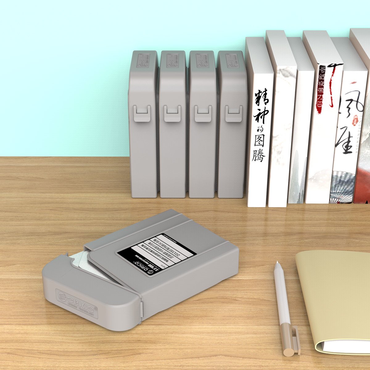 ORICO Externe Étui pour Disque Dur DE 3,5 Pouces, Boîtier de Protection Antichoc et Pare-poussière, Boite Disque Dur 3.5-Gris