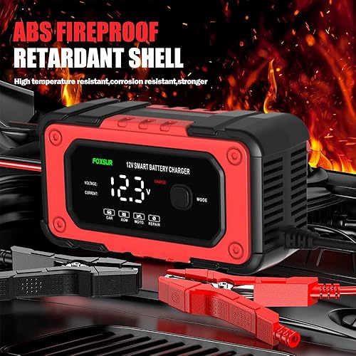 Miniatura 8 de Cargador de batería de coche  Cargador de batería inteligente totalmente automático de 12 V 6 A, mantenedor, cargador de goteo, desulfatador de