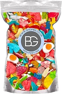 BG Non-Fizzy Quality Pick & Mix Sweets- Large Retro Candy Sweeties 800g Pouch Gummy Jelly Chewy Pick n Mix
