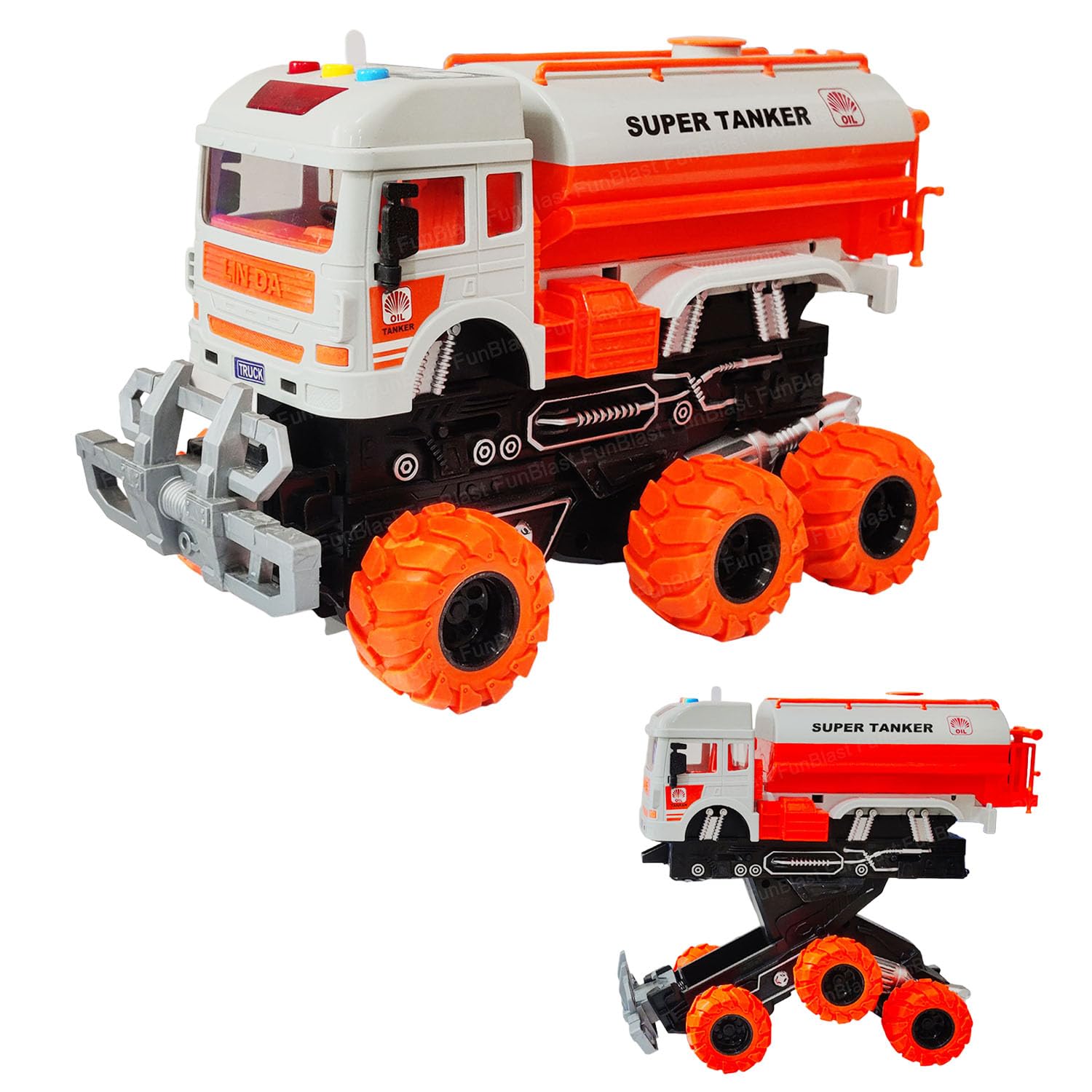 FunBlast 4WD Monster Construction Truck for Kids Toy, Friction Powered Truck, 6 Wheel Drive Tanker Vehicle for Kids -Multicolor (B0777JL5YC) Amazon Price History, Amazon Price Tracker