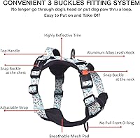 Vista 82 de Petmolico - Juego de arnés para perro sin tirones, 2 correas de sujeción con asa de fácil control, chaleco reflectante para razas pequeñas, arnés
