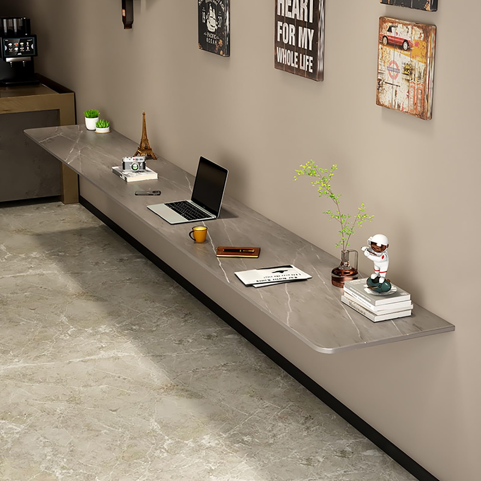 BAYTEWJX Folding Wall-Mounted Drop-Leaf Table Wall Mounted Folding Workbench Laundry Room Folding Station Wall Table Save Space Wooden Wall-Mounted For Kitchen Laundry Office Restaurant.