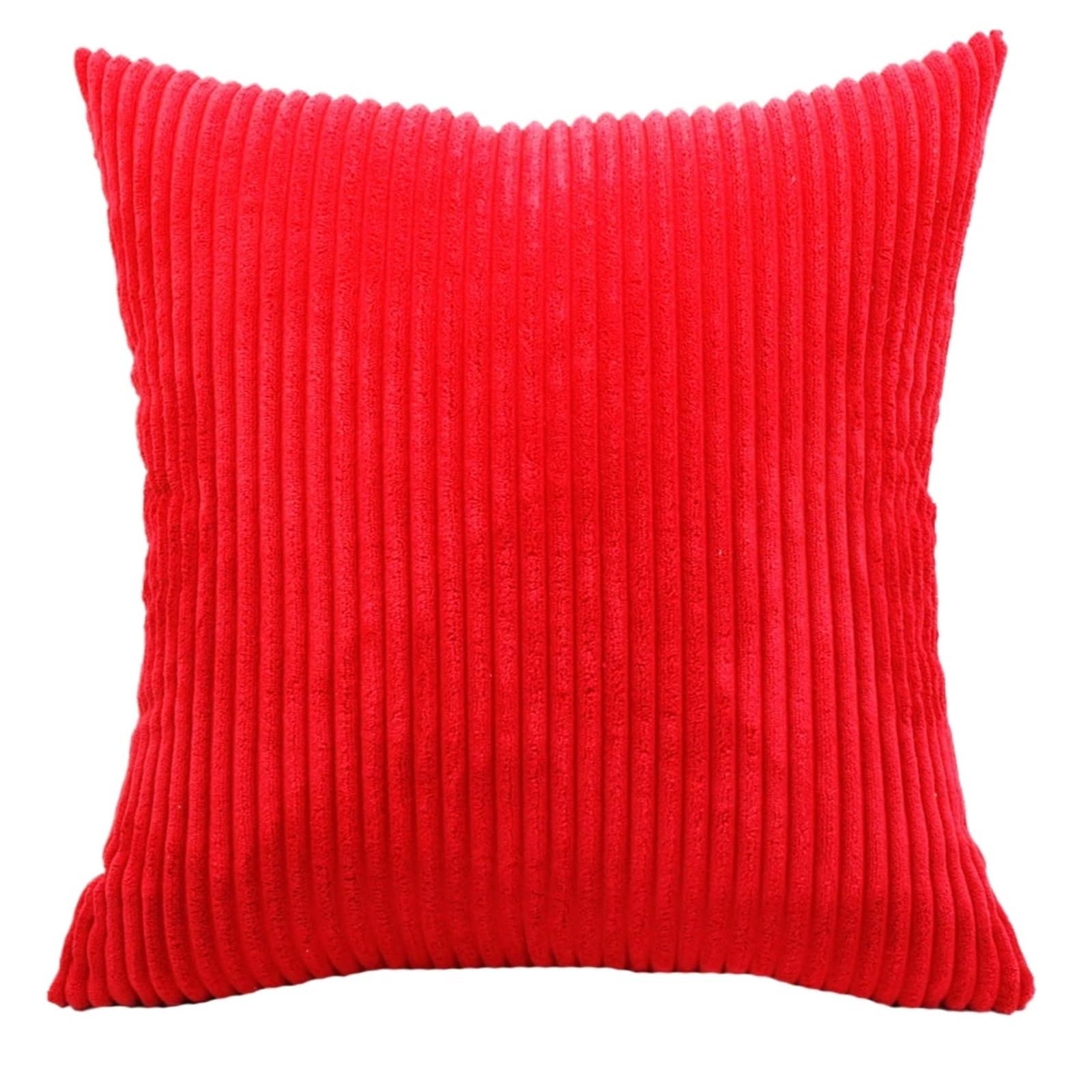 BFLCWSTD Cushion Covers Corduroy Striped Cushion Cover Suitable For Sofa Chair Car Pillow(Red,50x70cm)