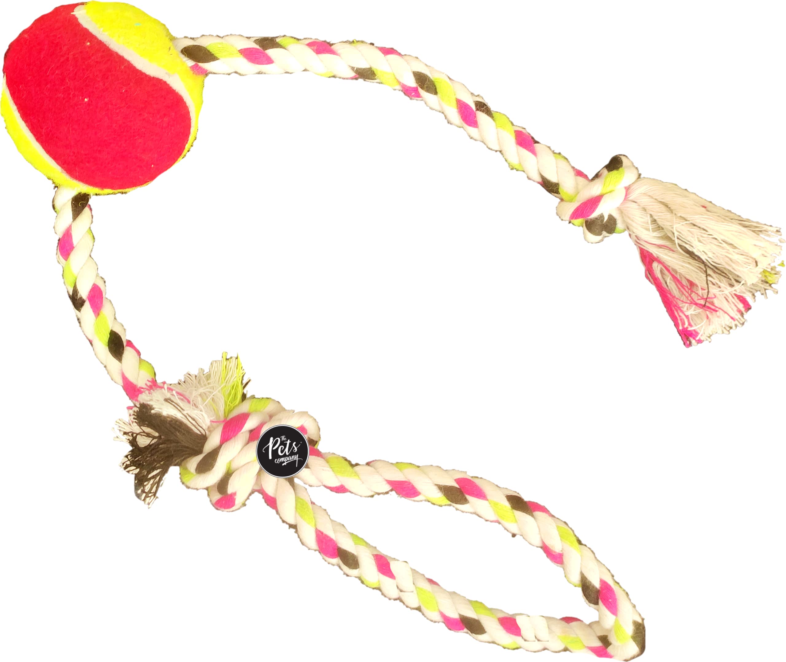 The Pets Company Knot Rope Dog Tug Toy, Loop with Tennis Ball, Toy for Large Dogs (B09LMBBFM9) Amazon Price History, Amazon Price Tracker