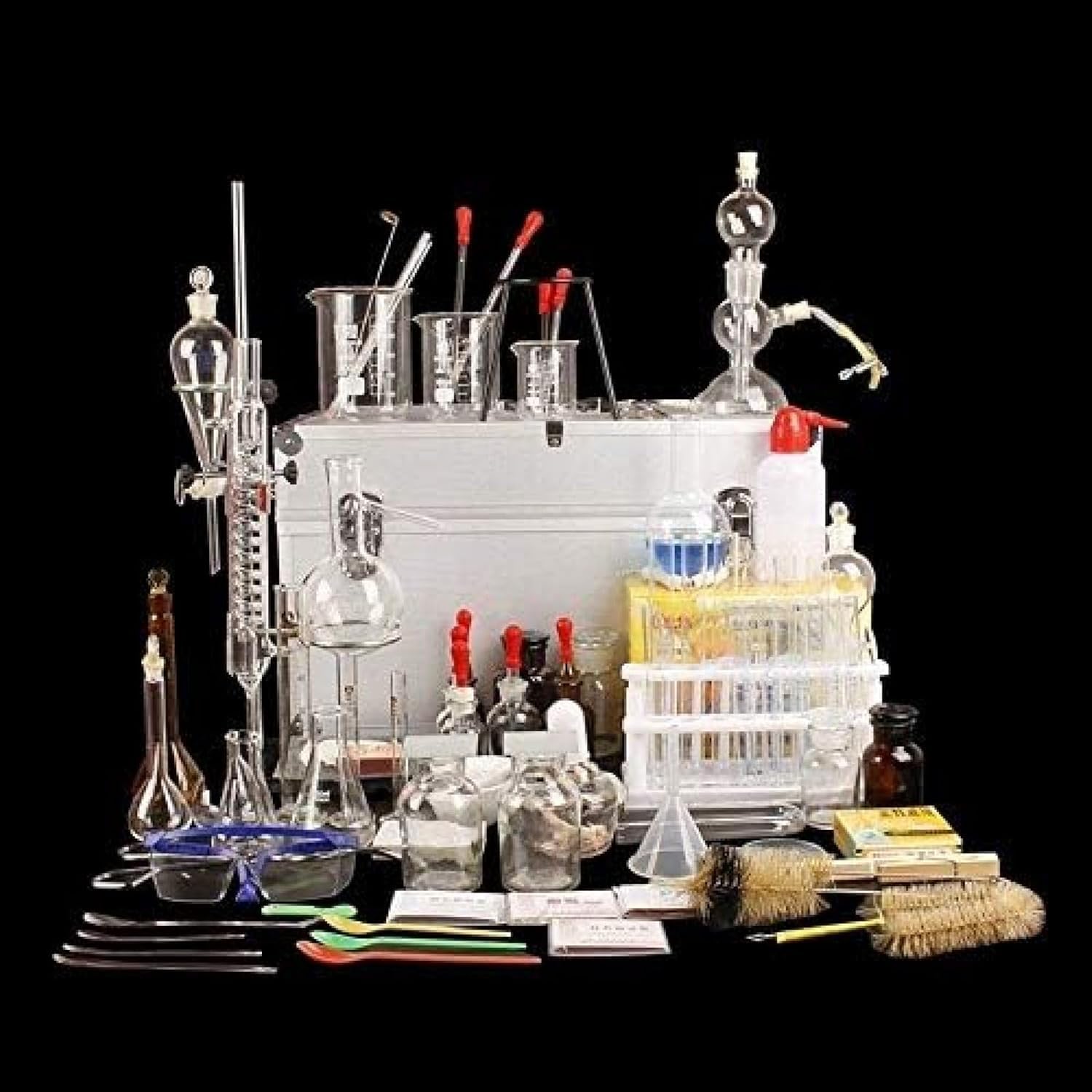 Set Completo di Attrezzature da Laboratorio per La Famiglia di Studenti di Chimica, Kit di Strumenti in Vetro per La Ricerca E Gli Esperimenti di Scienze Industriali