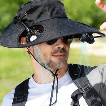Ventilated Hat Featuring Two Cooling Units and 3 Modes for Outdoor Activities Baby Sun Hat with Adjustable Fan