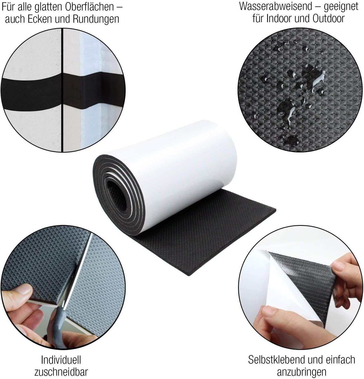 Car Door Protector Bump Body Guard,79"x 8"x 1/6" Sectional Foam Sticking Garage Wall Parking Protector Collision Avoidance Waterproof Foam Protector Wall Corner Protecting Your Car Doors (1 Pack)