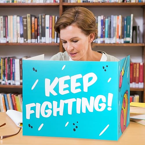 Miniatura 6 de Crtiin 24 carpetas de privacidad para estudiantes, separadores de escritorio estándar para la escuela, cartón para prueba, protector para aula,