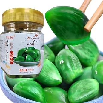 WSYLS - Authentic Chinese Laba Garlic Pickles with Rice 260 g / Bottle Traditional Fermentation Appetite Stimulator and Greasiness Vegetarian Essential Asian Food