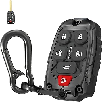 Keyless Entry Remote Control Key Replacement Key Fob Cover Shell Fits for Honda Odyssey 2011 2012 2013 N5F-A04TAA 6-Button-Black