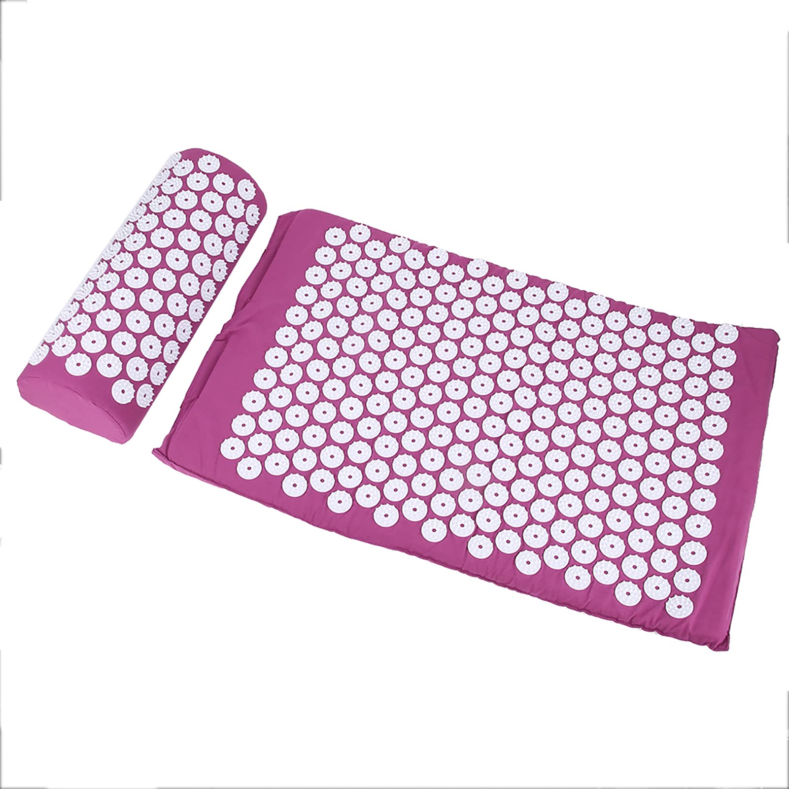 ZIZEV Relieve Pain Mat Massage Mat Headrest Acupressure Mat, for Home (Acupuncture Cushion Three-Piece Set Purple)