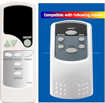 Replacement Remote Control for Honeywell Portable Evaporative Air Cooler CHS122AE