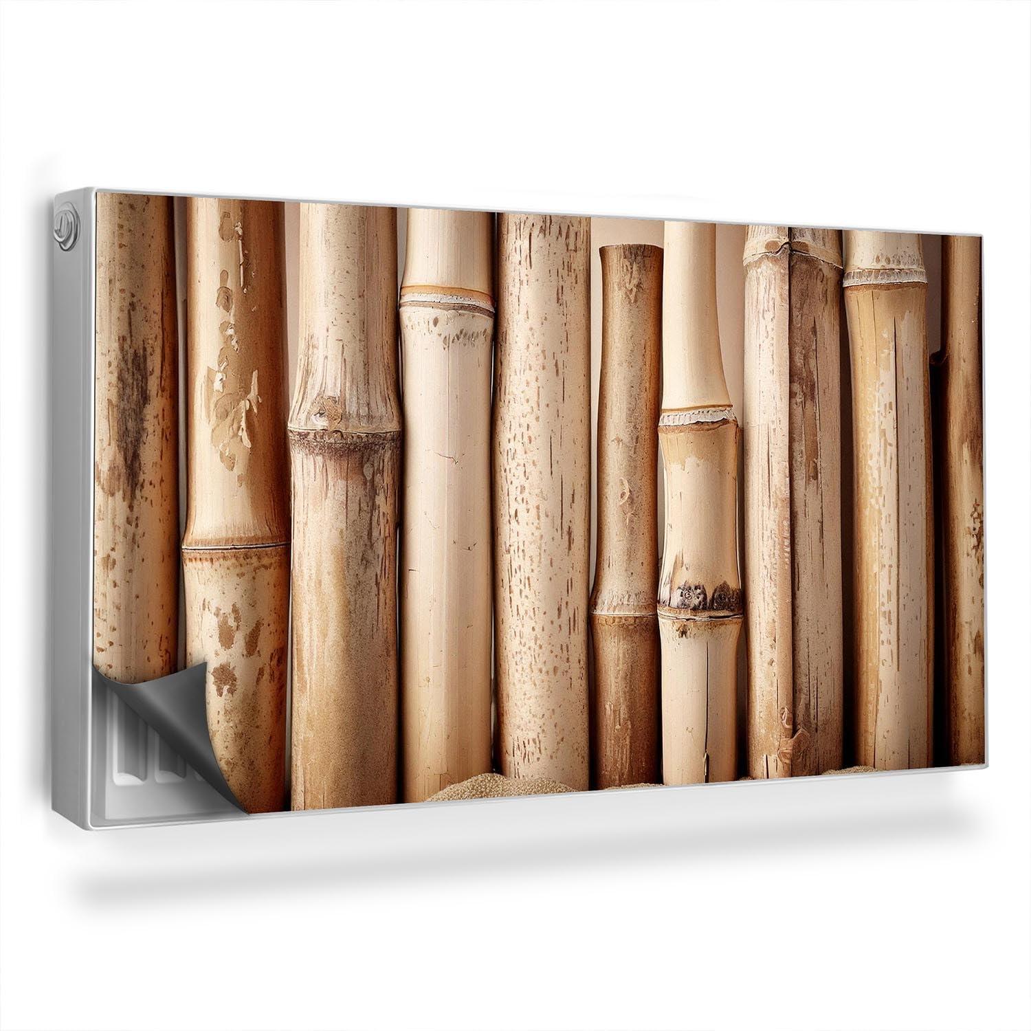 Couverture Magnétique Design Bambou Blanchi pour Grand Radiateur