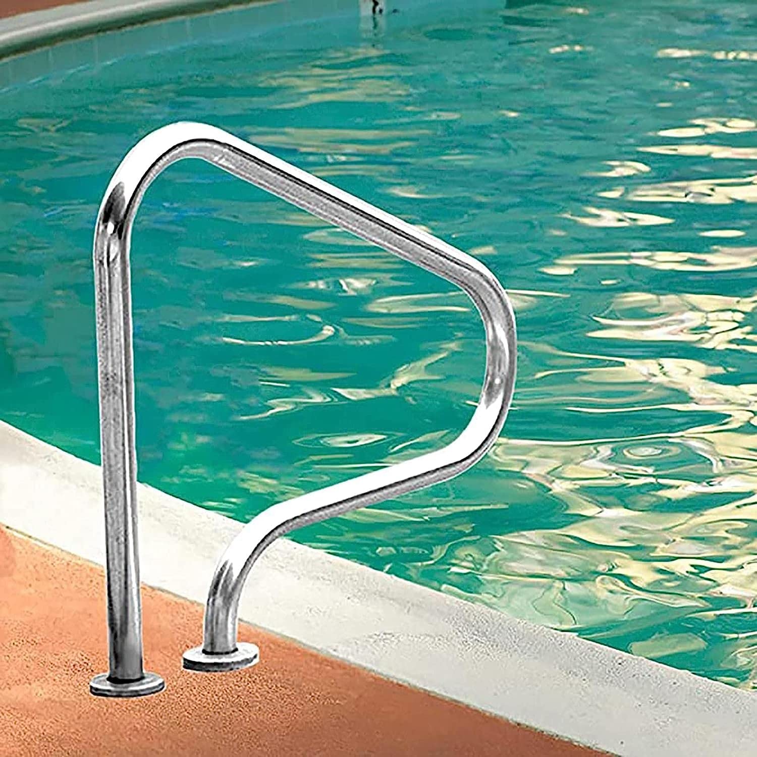 MSHGSKU Swimming Pool handrails Pool Rail Pool Railing Swimming Pool Handrail,Material Pool Railings for Indoor and Outdoor Swimming Pools (Color : Thick 1cm)