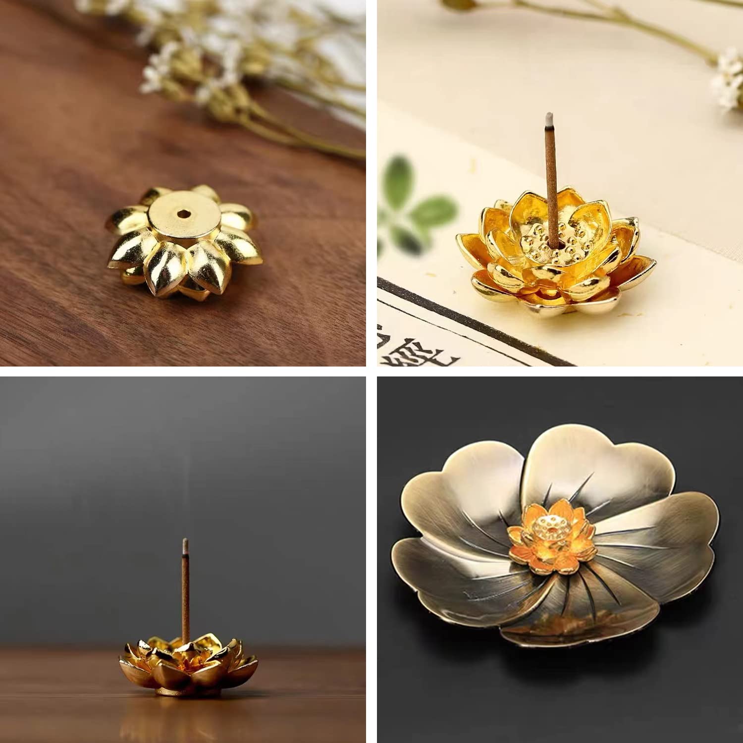 お香 立て 香架 お香置き 線香皿 2個入り Amazon | RICISUNG 線香立て お香立て 香皿 （2個入）蓮の花 おしゃれ