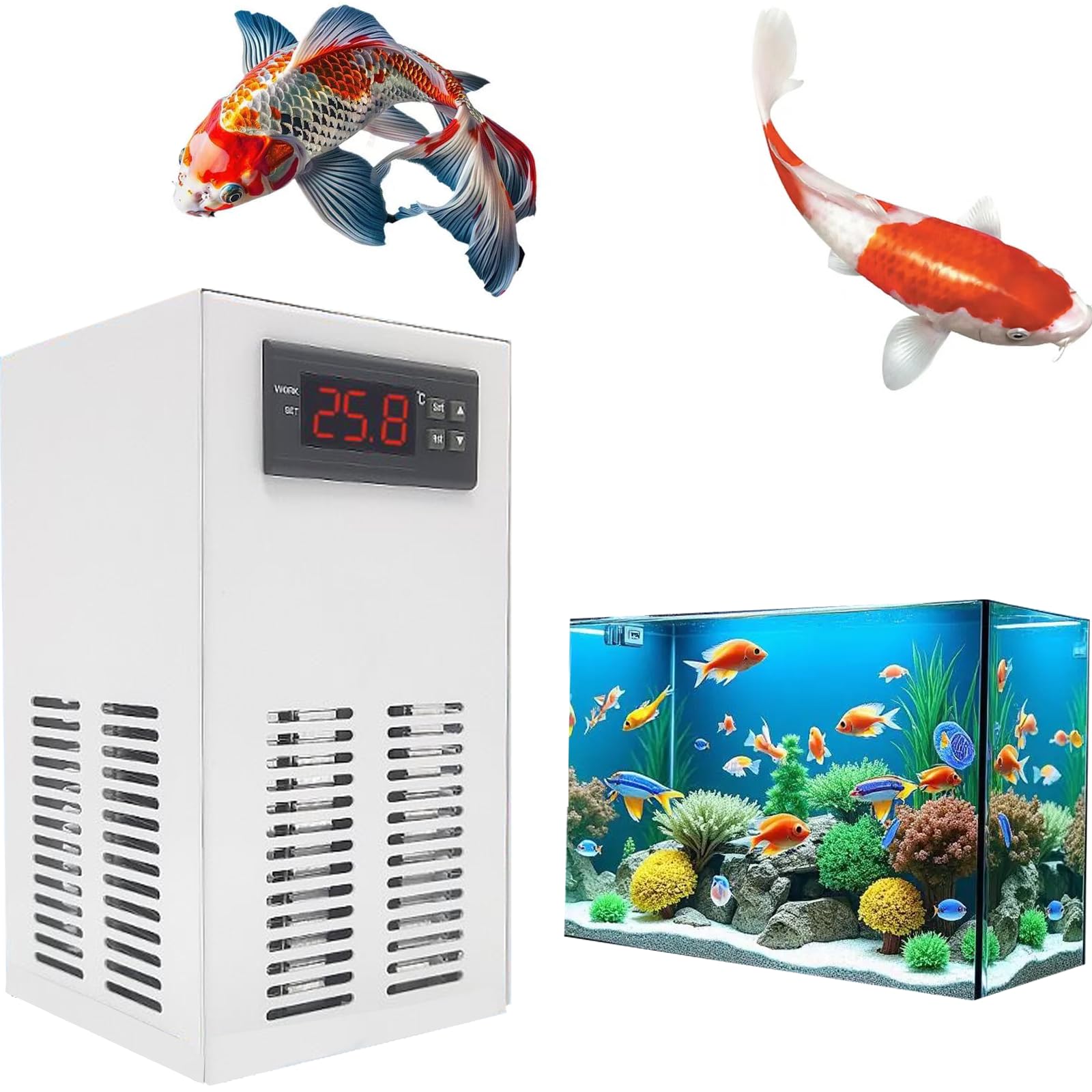 Petits accessoires d'aquarium à poisson de 20L 35L avec contrôle de la température L