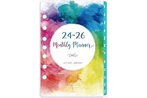 A5 Monthly Planner Refills for 2024-2026: Brighten Up Your Planning