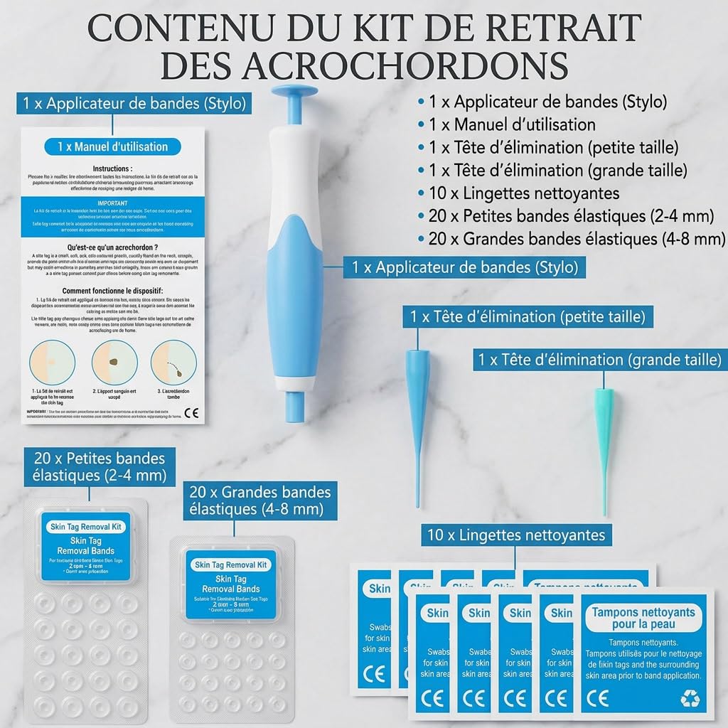 DermaSkin Pro Dermaskin Pro Acrochordon Traitement Efficace Solution Rapide Pour Éliminer Acrochordons Sans Cicatrice À La Maison (Bleu 1 ensemble)