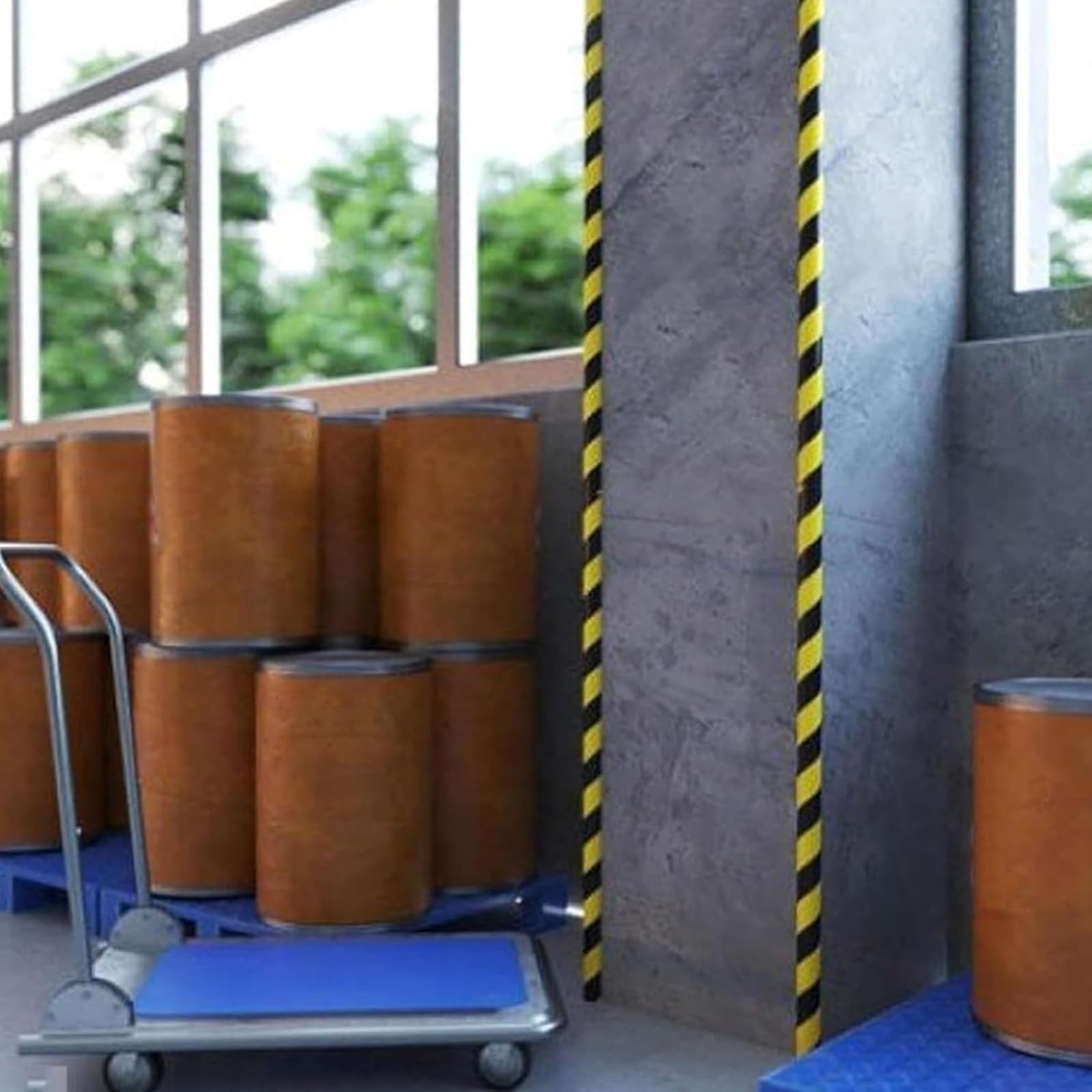Protectores de esquina, 5 unidades, protectores de borde de goma, acolchado de espuma autoadhesivo para protección industrial contra golpes, columnas de estacionamiento y seguridad en el garaje