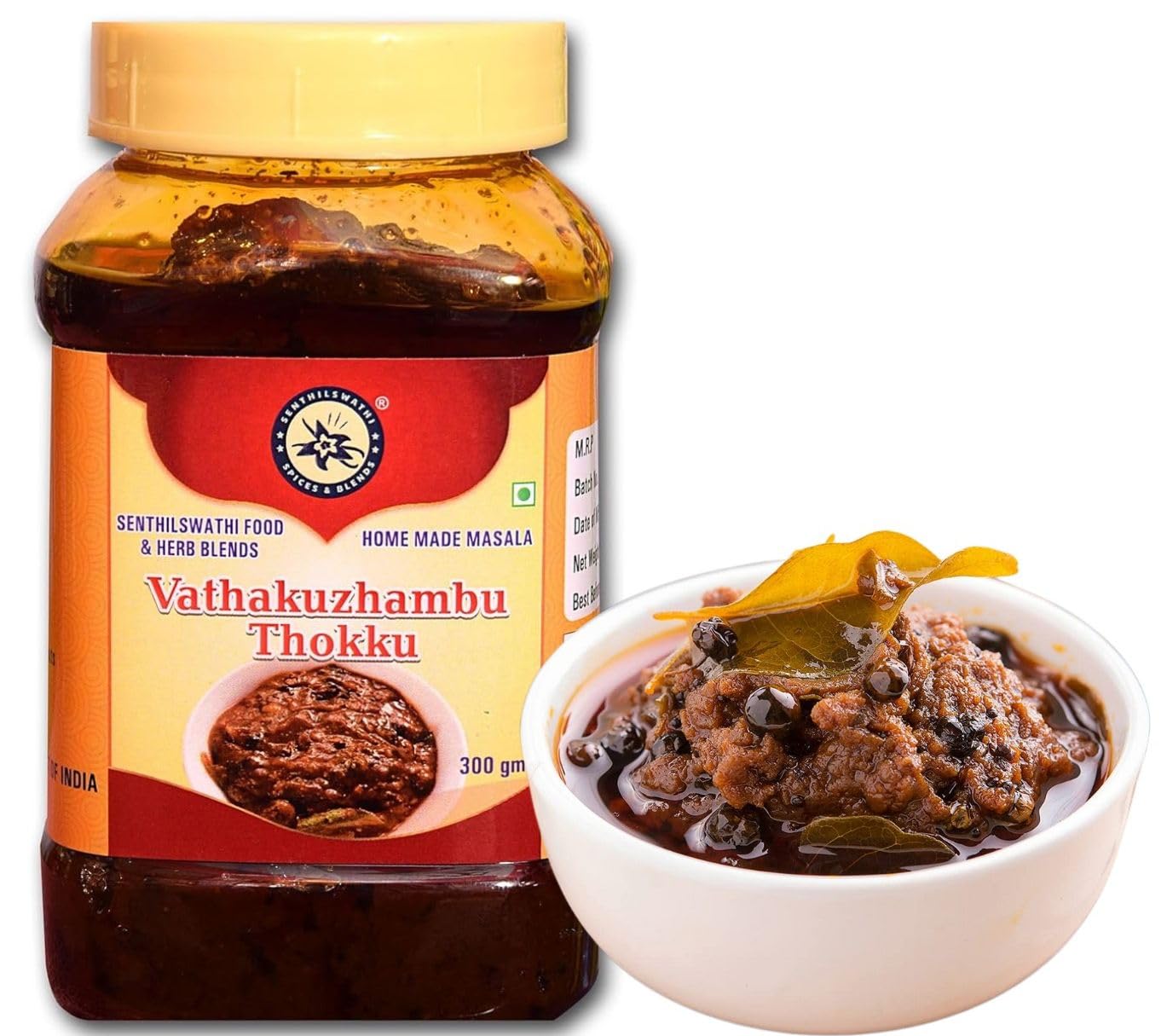SENTHILSWATHI FOOD VATHAKUZHAMBU THOKKU -300 G RICE MIX HOME MADE PURE GINGELLY OIL CHETTINADU SPICEL VERY DELICIOUS NO PRESERVTIVES (300 g, VATHAKUZHAMBU THOKKU HOME MADE)-picture-10