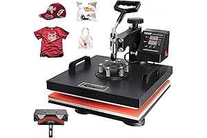 VEVOR 15x15 Inch 2 in 1 Hear Press Machine with Hat Press