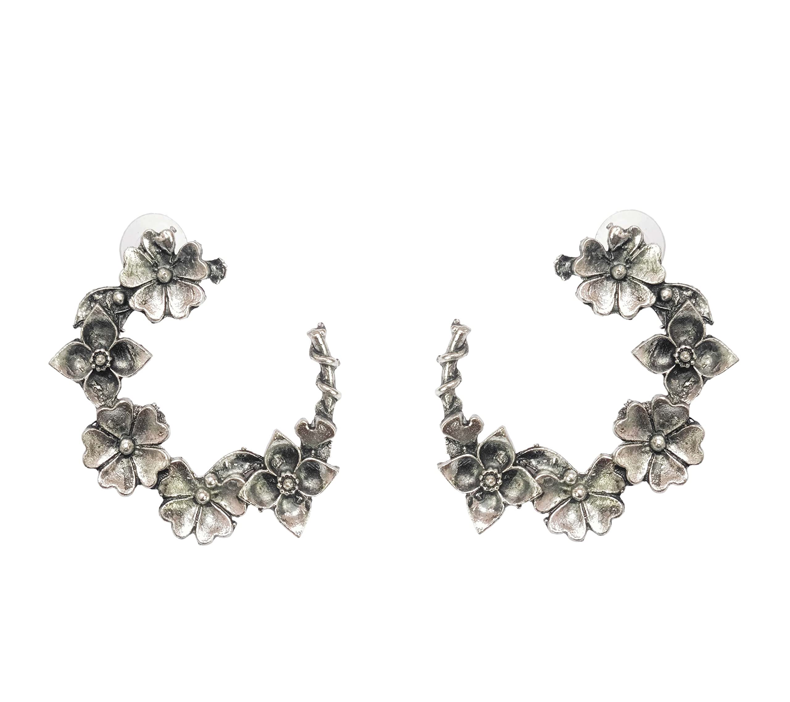 See full amazon price history chart for Total Fashion Silver Oxidised Half Flower Hoop Earrings for women and girls Total Fashion Silver Oxidised Half Flower Hoop Earrings for women and girls (B09SQ2Y9G8) Amazon Price History, Amazon Price Tracker