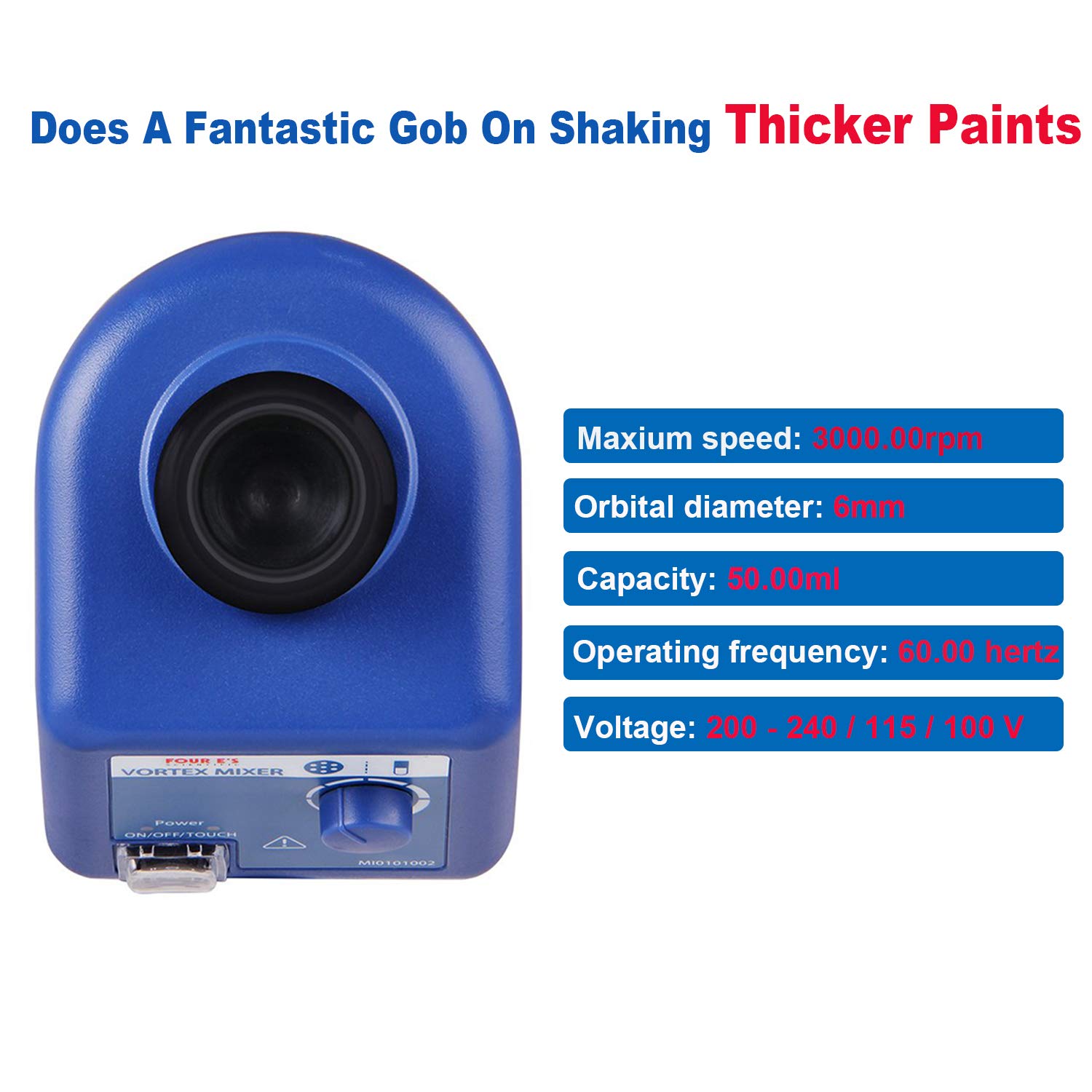 Four E's Scientific Laboratory Vortex Mixer Speed 03000rpm, Touch