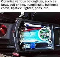 Vista 5 de TACORBO - Organizador de consola central compatible con KIA Soul 2020 2021 2022 2023 2024 2025 accesorios reposabrazos guantera almacenamiento Rojo