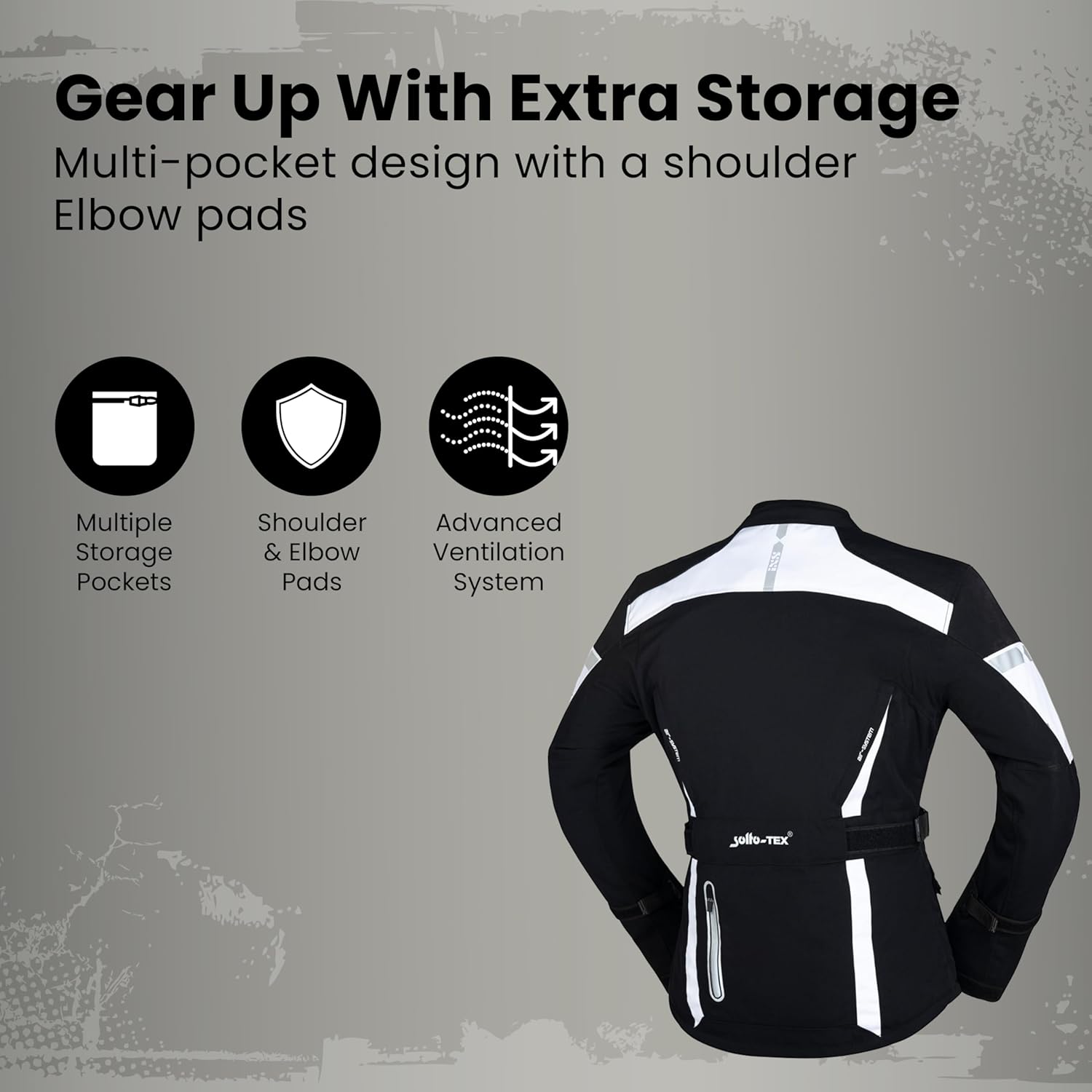 IXS Pacora-ST Tour Jacket – Sleek, Lightweight, All-Weather Moto Sports Jacket for Kids & Adults, S to 2XL