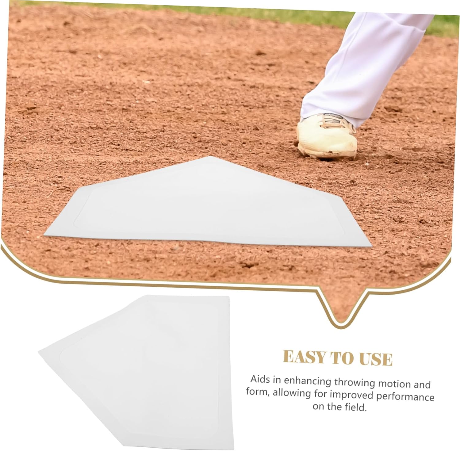 WOONEKY Baseball Practice Equipment Pitching Mat Home Plate Markers Rug Markers