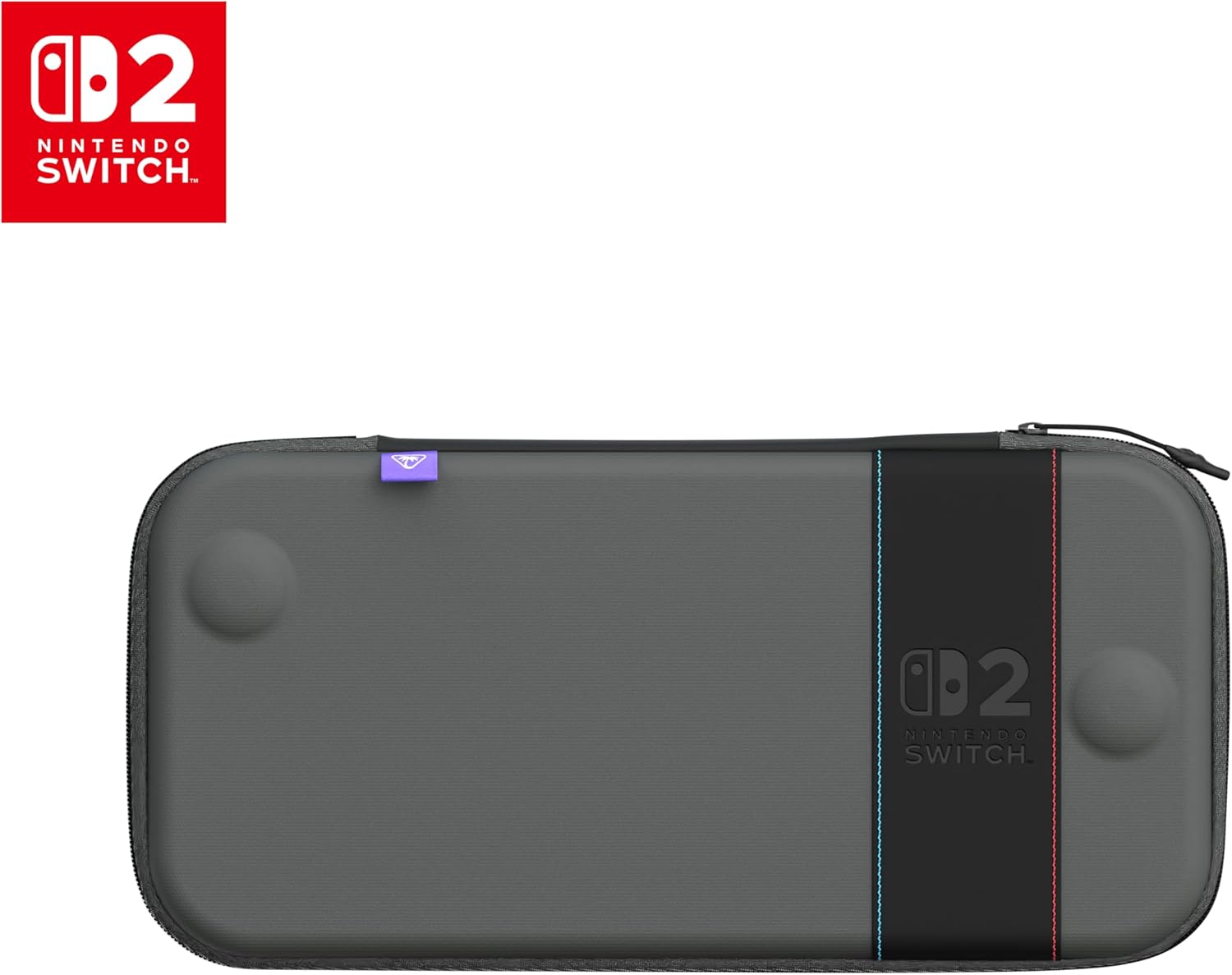 Turtle Beach PlayTrek Slim Case Officially Licensed for Nintendo Switch 2, Hard Shell Carrying Case, Game Card Case, Cover, Storage, Protection - Charcoal Black