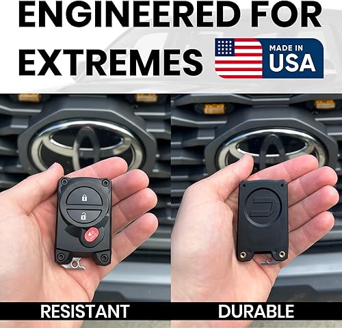 Vista 5 de Funda para llavero Toyota con abridor de botellas integrado, carcasa protectora resistente para Tundra (2007-2017) y Tacoma (2005-2015) - Agarre