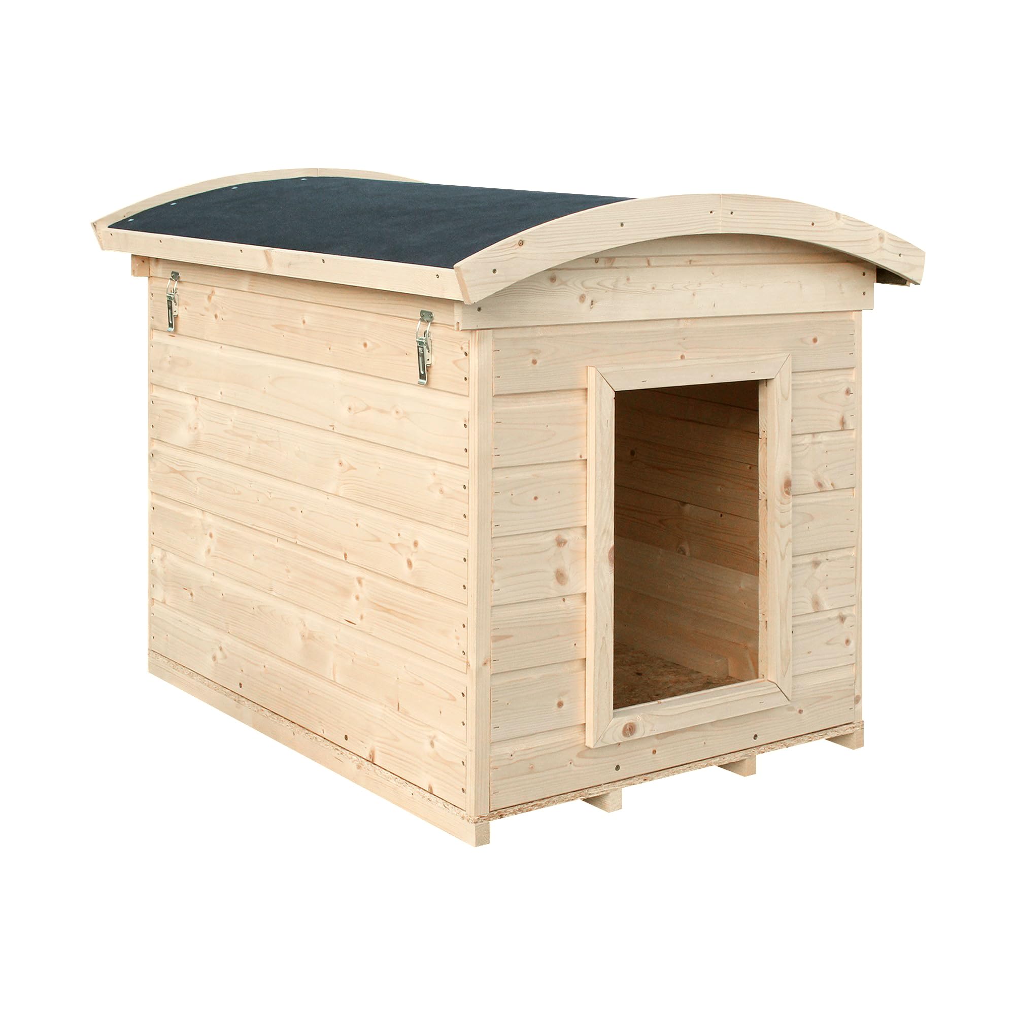 Niche pour Chien Exterieur en Bois - Maison Chien de Petit Race, Toit étanche, 87 x 102 x H84 cm, Taille S - Cabane Chien TIMBELA M405-1
