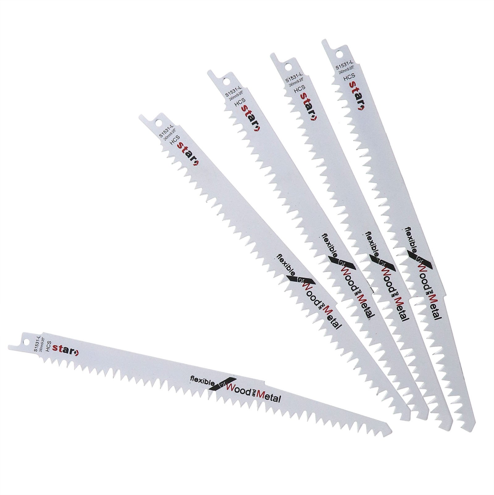 S1531L 220mm Wood & Plastic Reciprocating Saw Blades - Pack Of 5 - Interfix - View #7