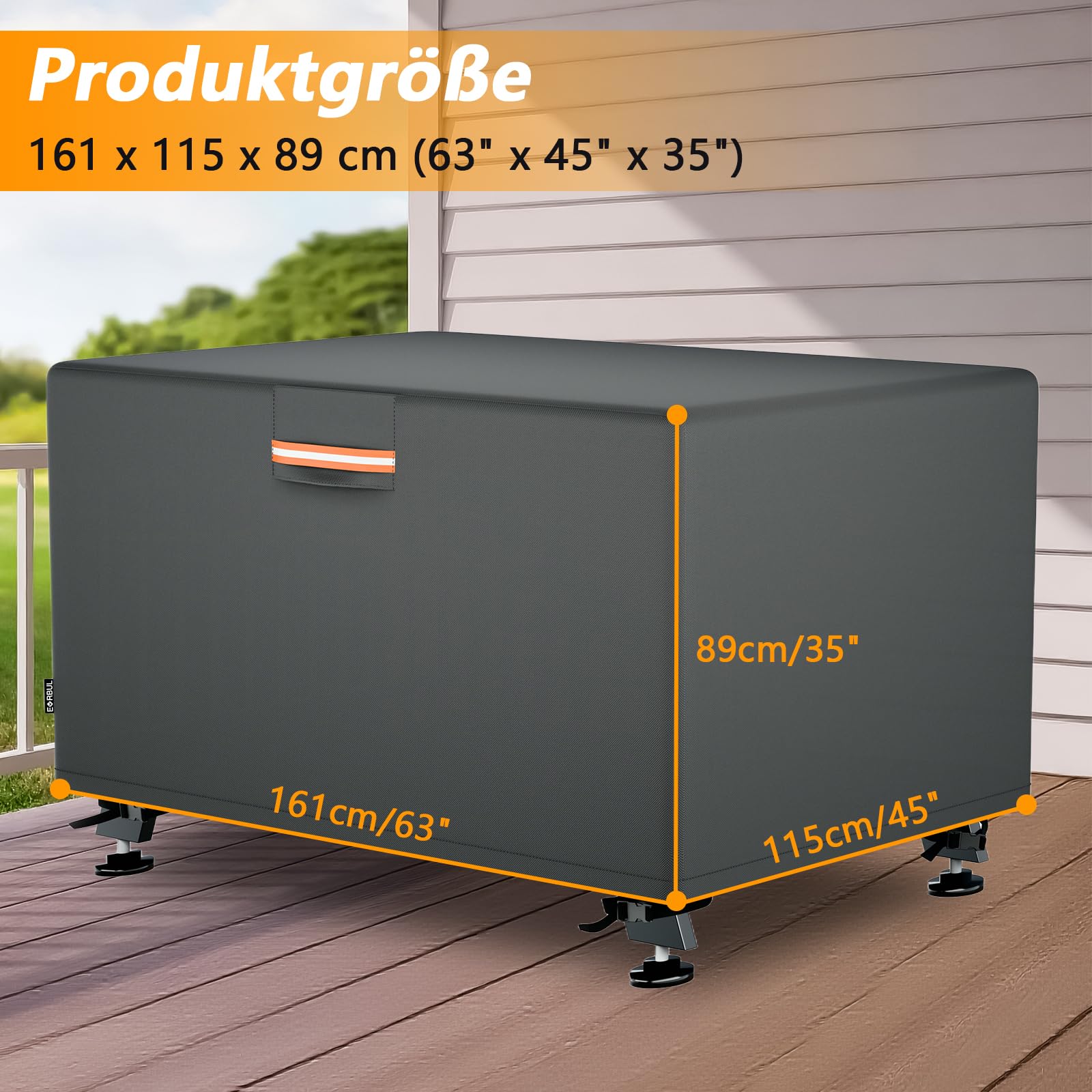EVRBUL Housse de protection de baby-foot étanche pour une utilisation en intérieur et en extérieur - Résistant aux UV - Matériau 420D robuste - 161 cm x 115 cm x 89 cm