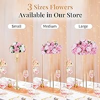 Vista 7 de NUPTIO Esferas de Flores para Centros de Mesa de Boda - 10 Piezas de 15.7 Pulgadas de Diámetro, Arreglo de Bolas de Flores Artificiales, Centros