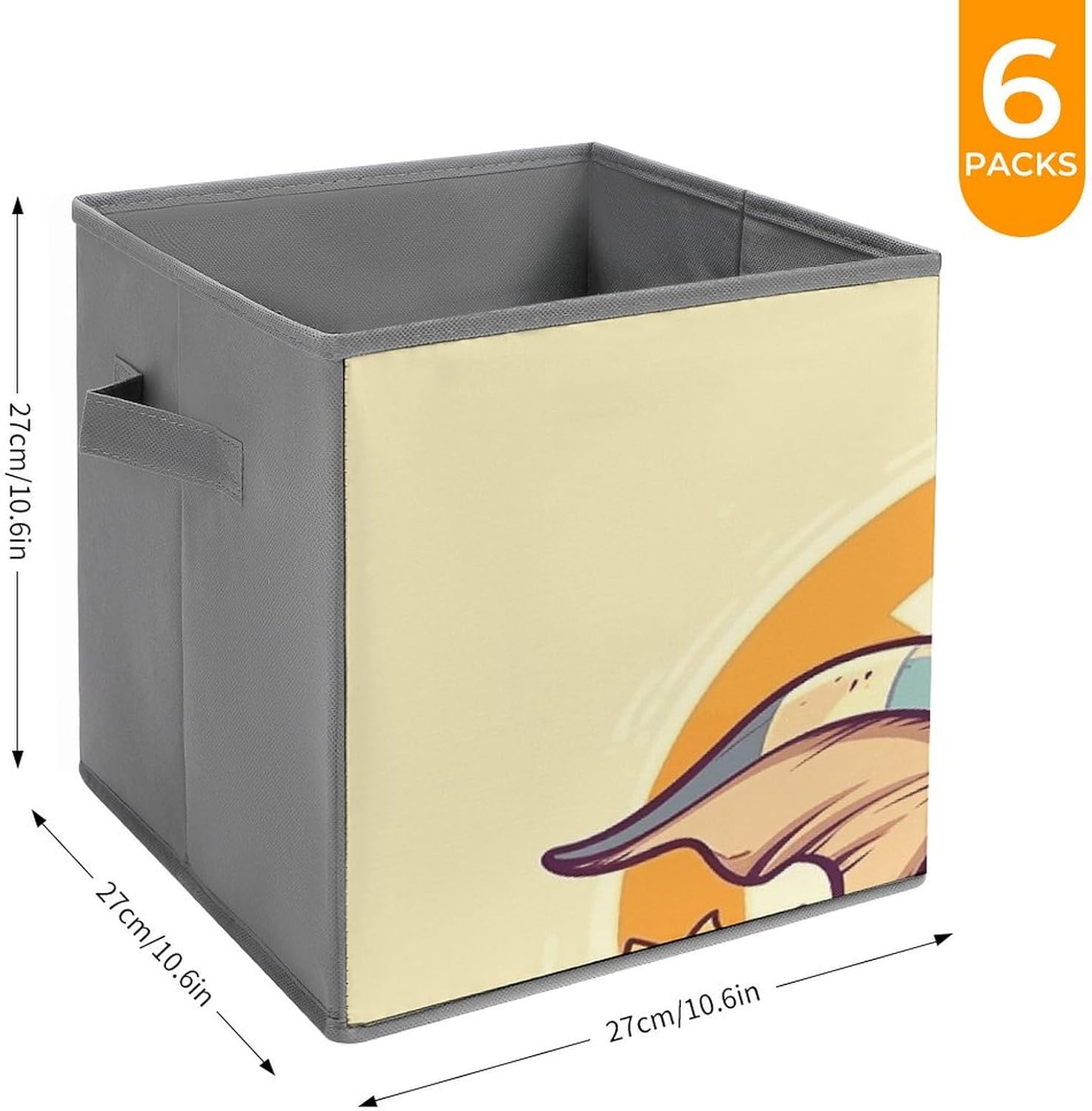 Multi Use Organizer Bins, Cheery Elephant Printed Storage Bins, Foldable Storage Baskets Are Suitable For Bedrooms, Offices, And Cars