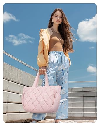 Travel Bag BGSMRT Expndble Tote Bg For Women, Puffer Work Bags For Women