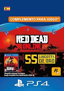 55 lingotes de oro en Red Dead Online - 55 lingotes de oro DLC | Código de descarga de PS4 - Cuenta ES